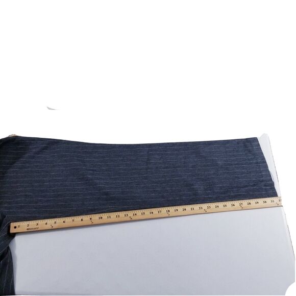 Tristan & America Pants Women Size 14 Gray White Striped Chambray - Picture 8 of 12